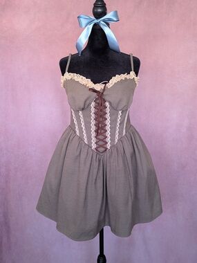Lacemade Bear Date Brown Coquette Dress